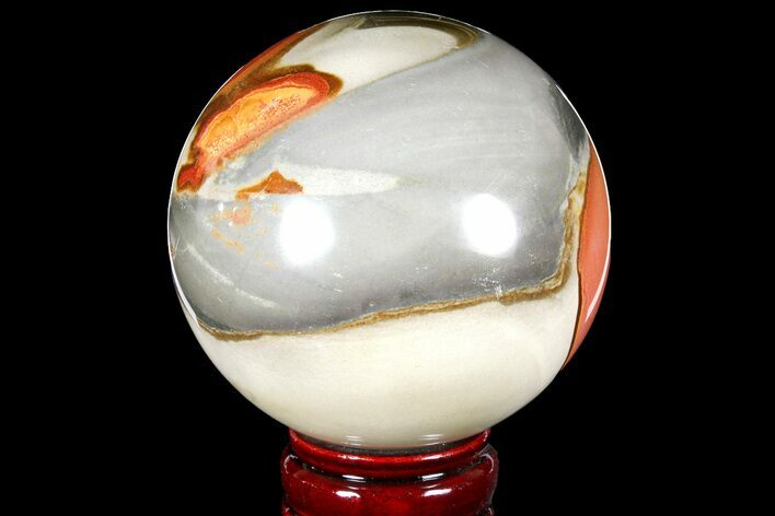 Polished Polychrome Jasper Sphere - Madagascar #121958